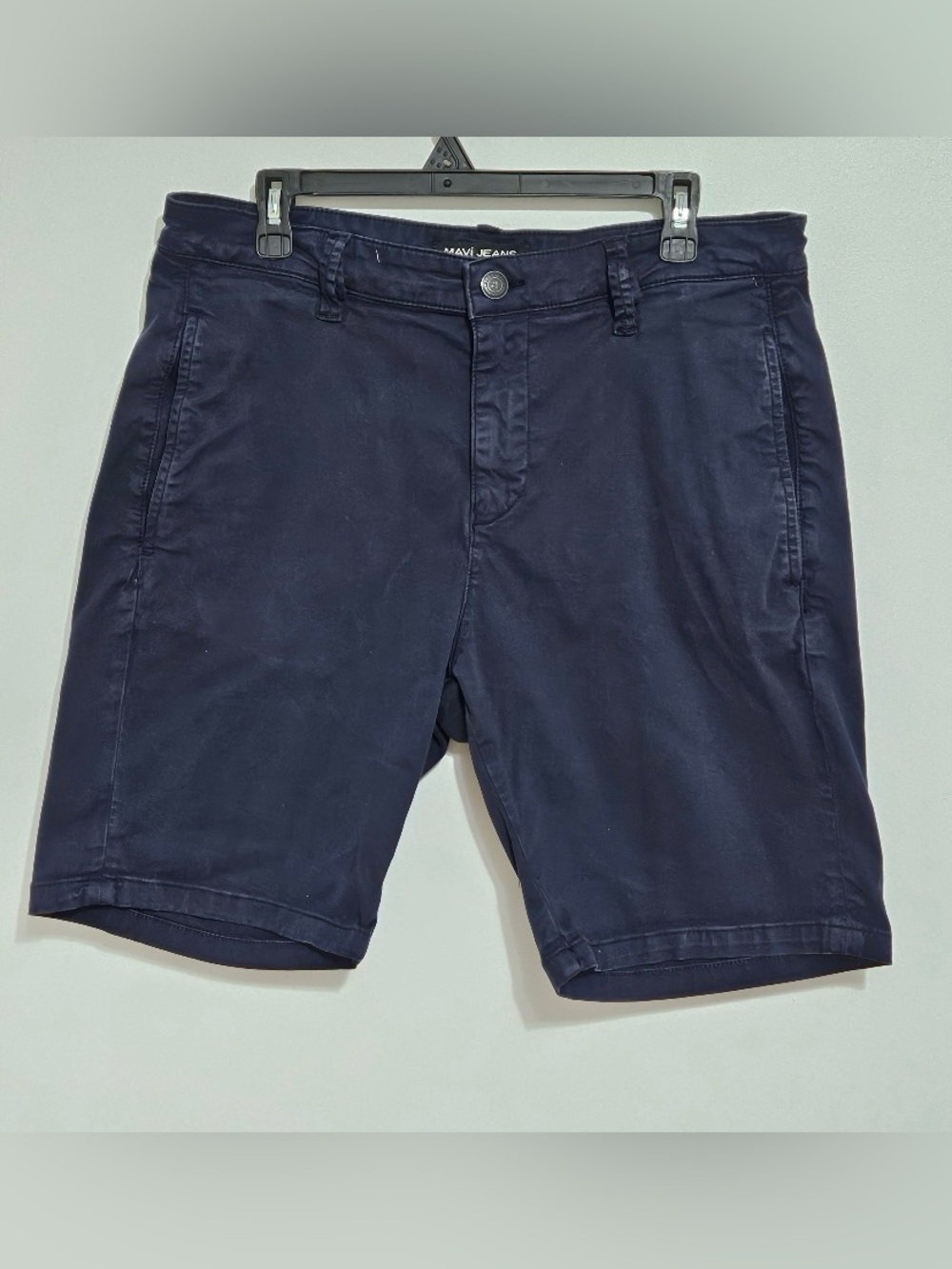 Mavi Simon Shorts Mens 34 Navy Blue Chino Flat Front Stretch Casual Golf